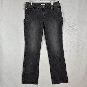 CJ Banks Womens Denim Jeans Pants Black Size 10